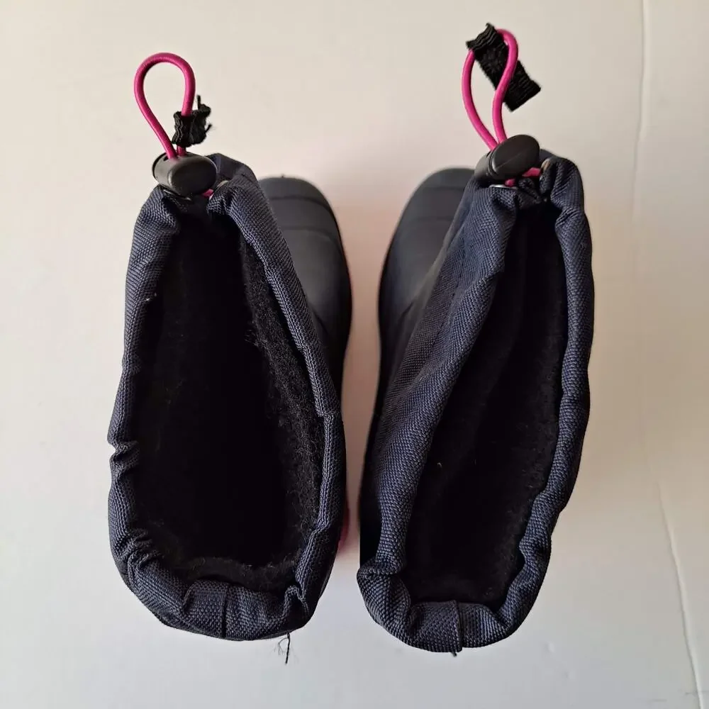 Kamik Snobuster1 Insulated Waterproof Snow Boots Navy Magenta Kids Girls Size 1